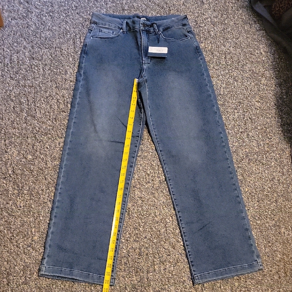 Wide Leg Women's Jeans - Blue